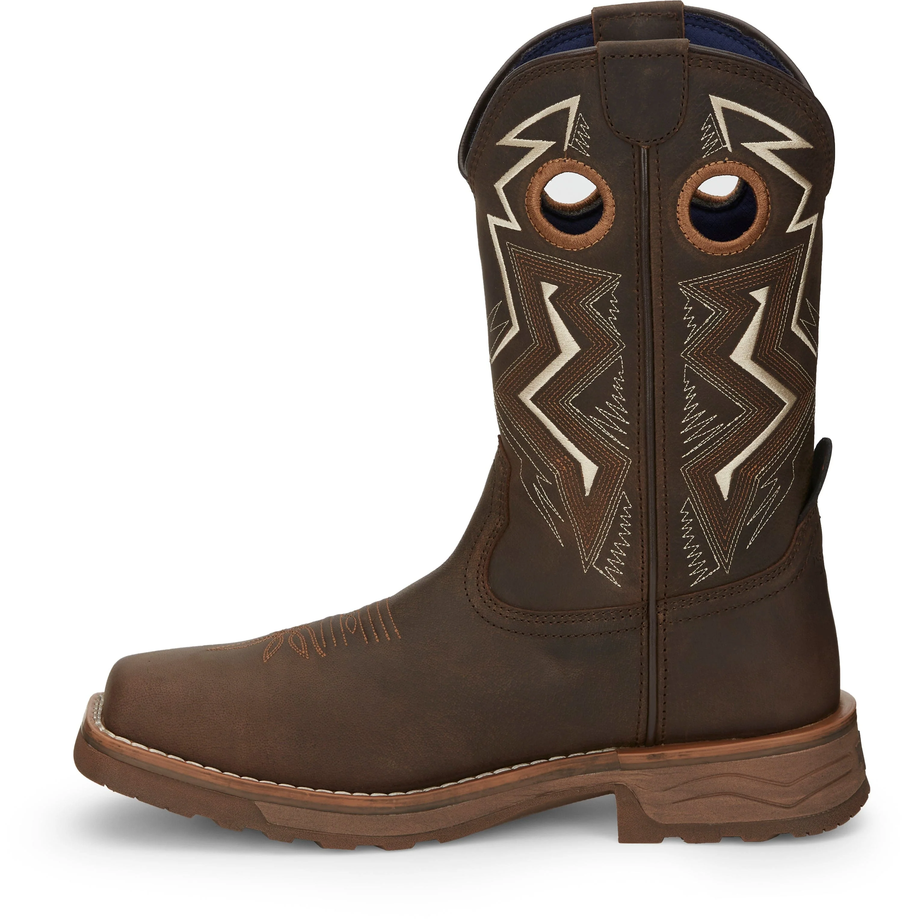Tony Lama Men's Force Dark Brown 11" Wide Square Composite Toe Waterproof Work Boots TW3403 - Image 3