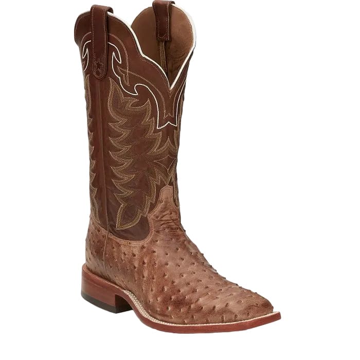 Tony Lama Men's Desert Sand Hays Full Quill Ostrich Exotic Boots E9323