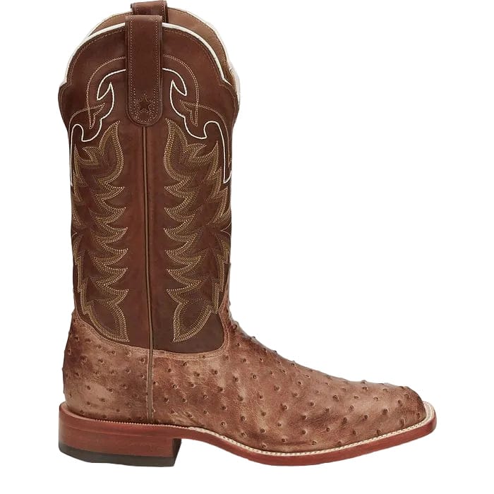 Tony Lama Men's Desert Sand Hays Full Quill Ostrich Exotic Boots E9323 - Image 2