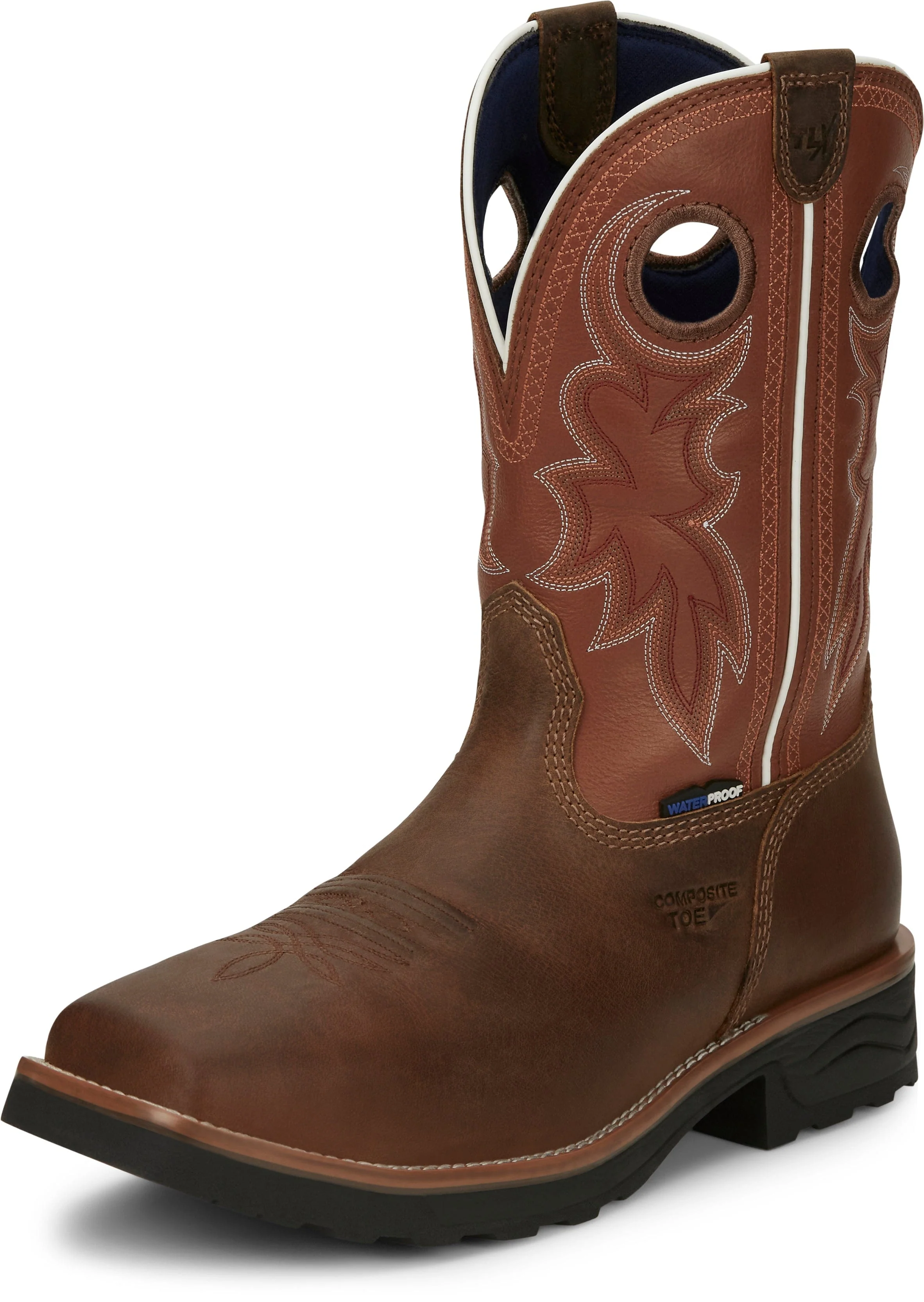 Tony Lama Men's Fireball Tan Waterproof Compote Toe Work Boots TW3300 - Image 3