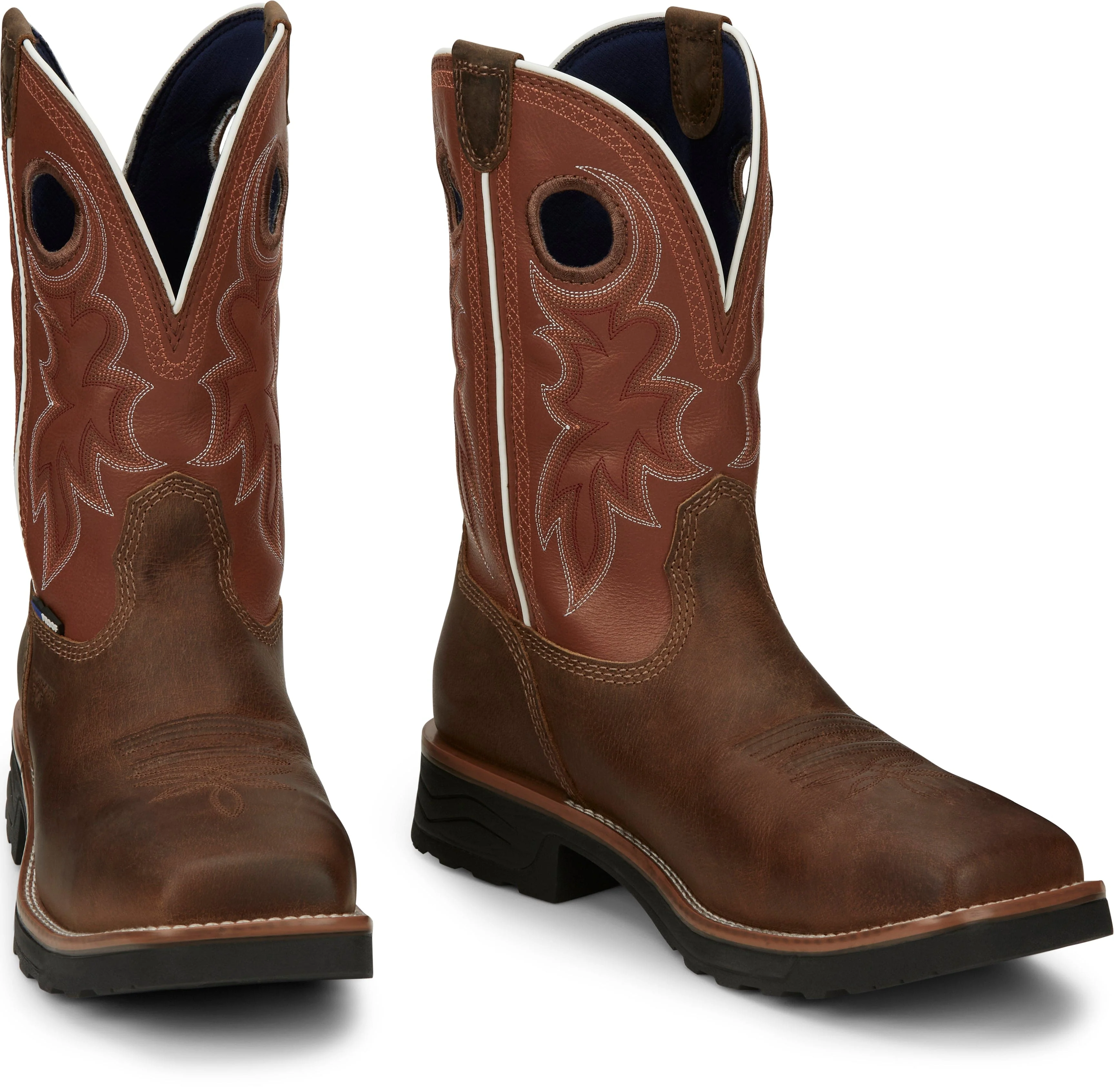 Tony Lama Men's Fireball Tan Waterproof Compote Toe Work Boots TW3300 - Image 8