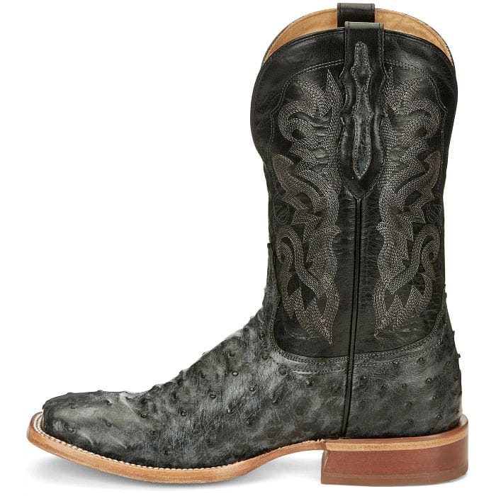Tony Lama Men's Grey Moore Full Quill Ostrich Exotic Western Boots TL5355 - Image 3