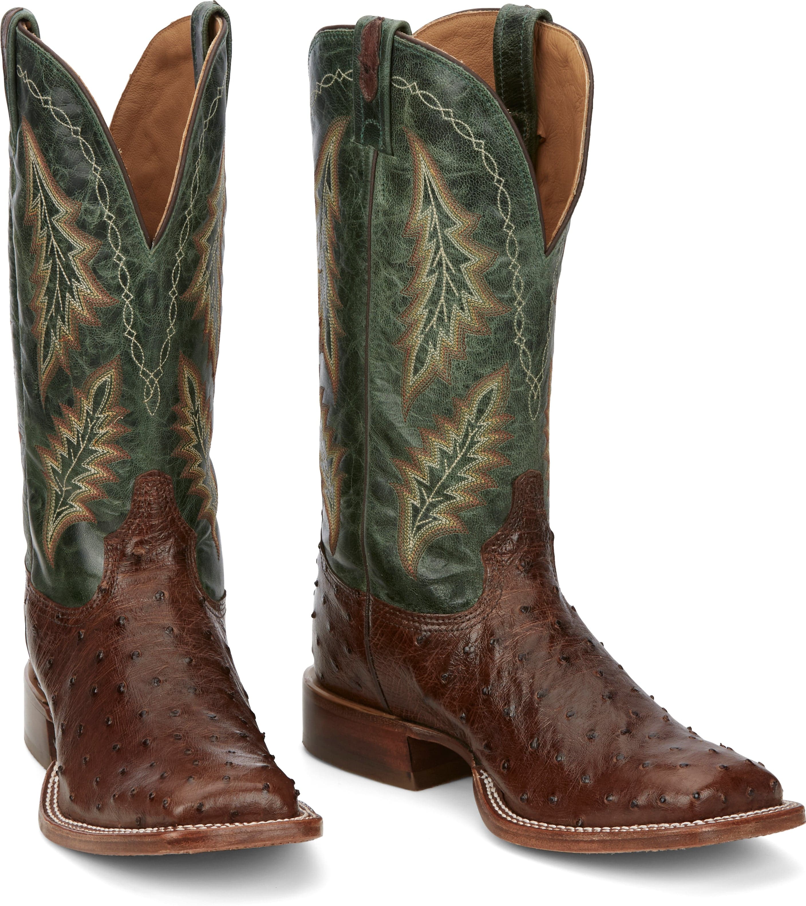 Tony Lama Men's Hayden Bourbon Brown Ostrich Exotic Western Boots EP8270 - Image 8