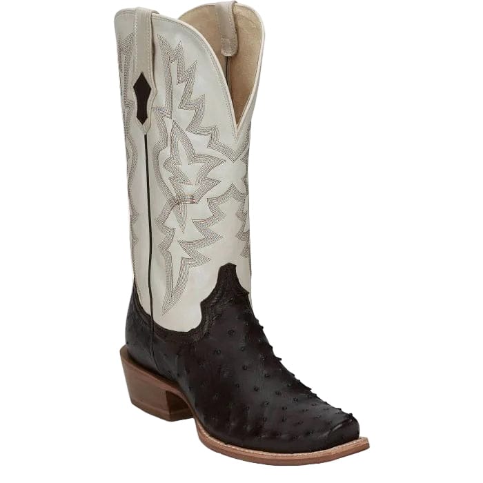 Tony Lama Men's Kango Brown Rylen Full Quill Ostrich Exotic Boots SA8270