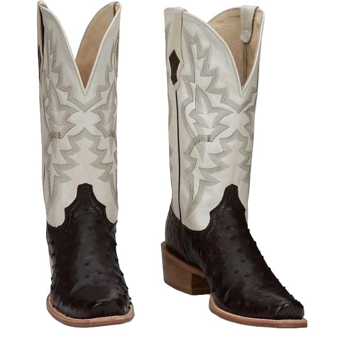 Tony Lama Men's Kango Brown Rylen Full Quill Ostrich Exotic Boots SA8270 - Image 6