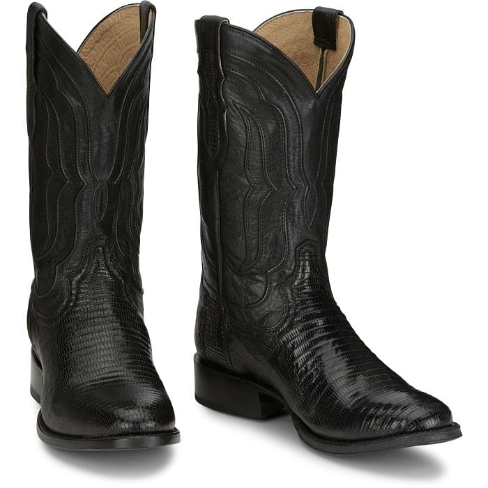 Tony Lama Men's Kirtland Black Lizard Boots DR5153 - Image 2