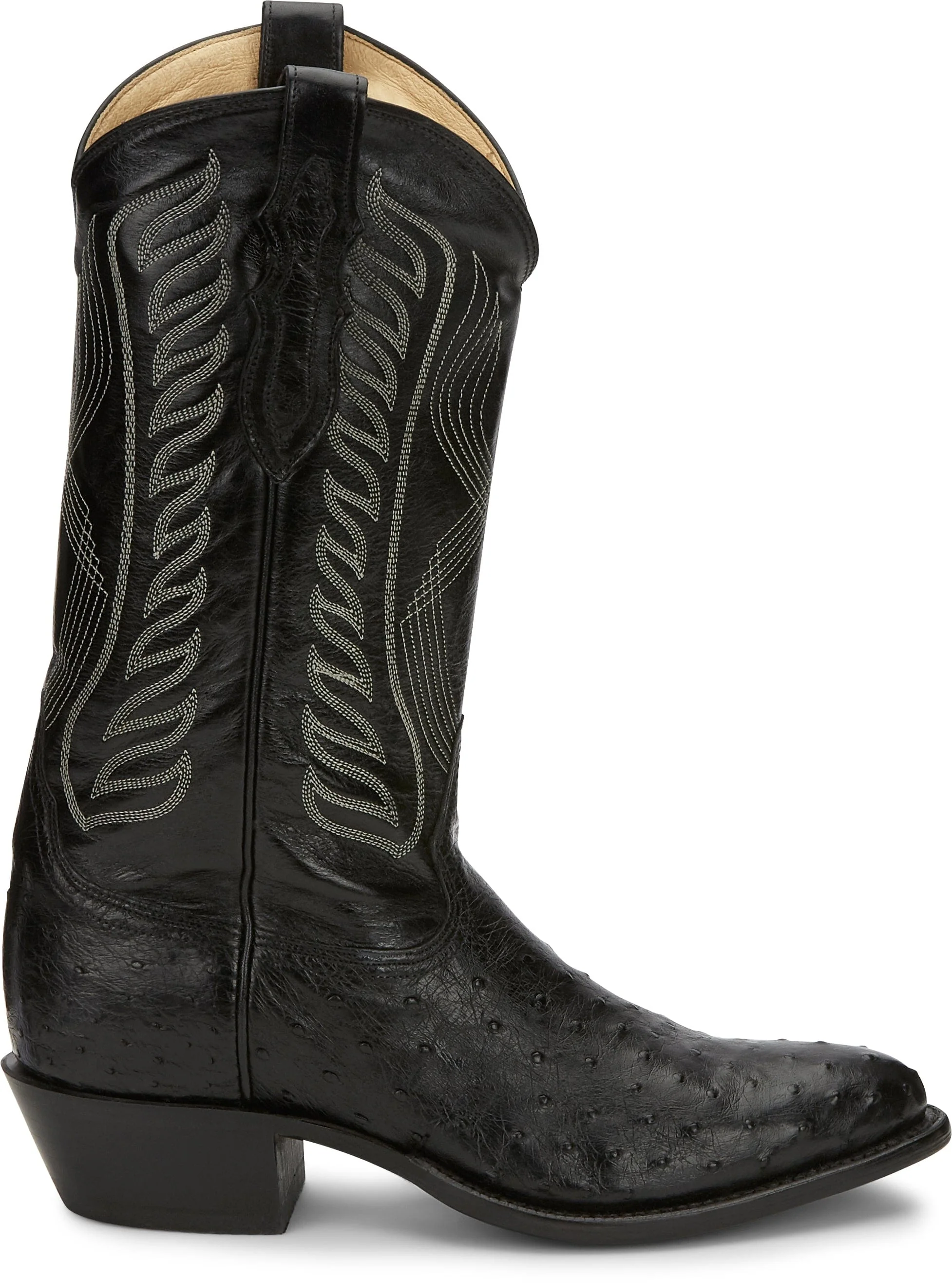 Tony Lama Men's Mccandles Black Full Quill Ostrich Round Toe Exotic Western Boots 8255 - Image 3