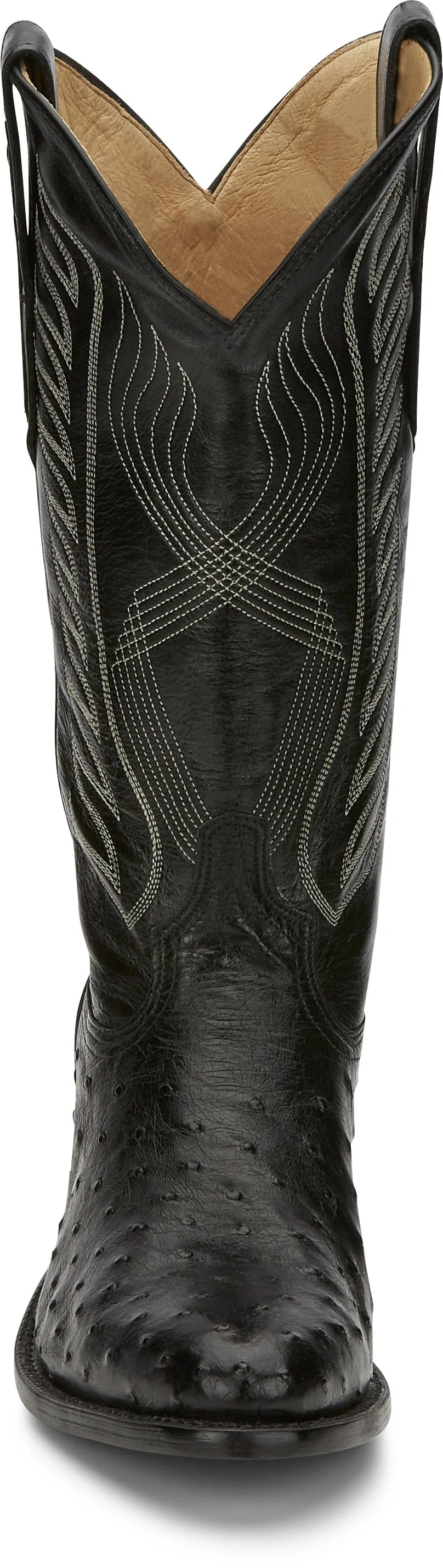 Tony Lama Men's Mccandles Black Full Quill Ostrich Round Toe Exotic Western Boots 8255 - Image 6