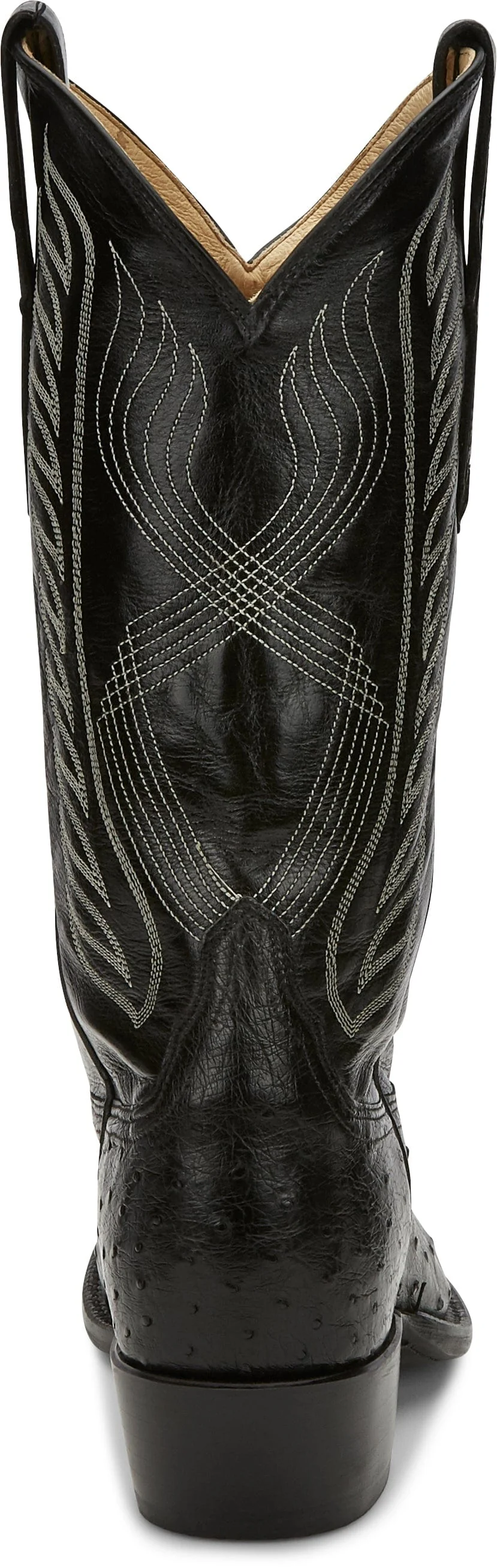 Tony Lama Men's Mccandles Black Full Quill Ostrich Round Toe Exotic Western Boots 8255 - Image 7