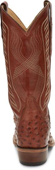 Tony Lama Men's Mccandles Brandy Full Quill Ostrich Round Toe Exotic Western Boots 8257 - Image 6