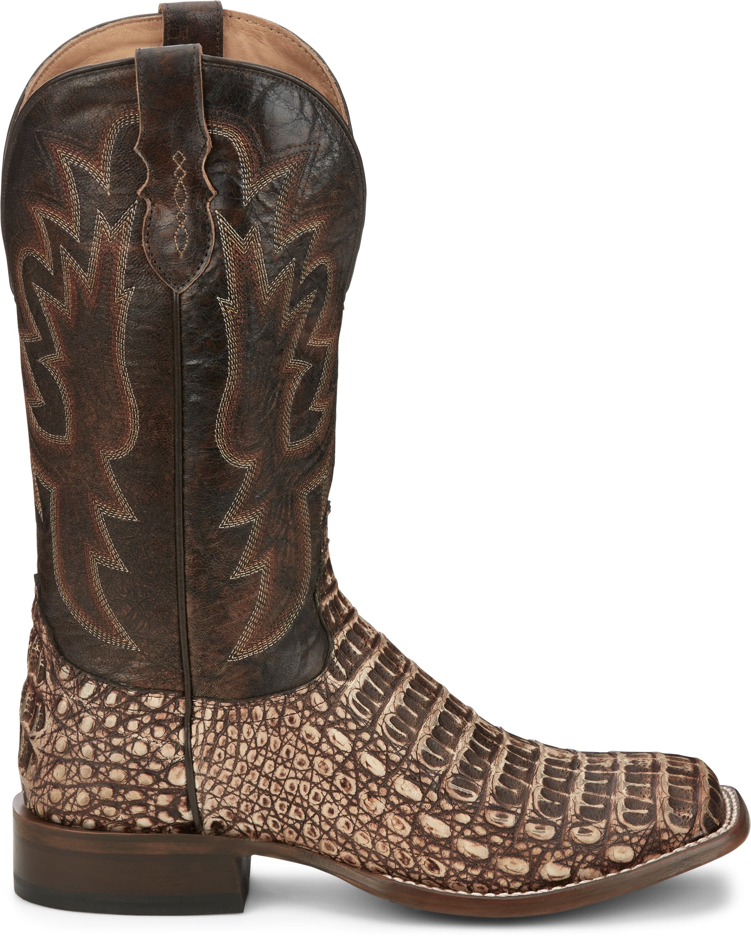 Tony Lama Men's Mitcham Peanut Hornback Caiman Exotic Western Boots TL5259 - Image 3
