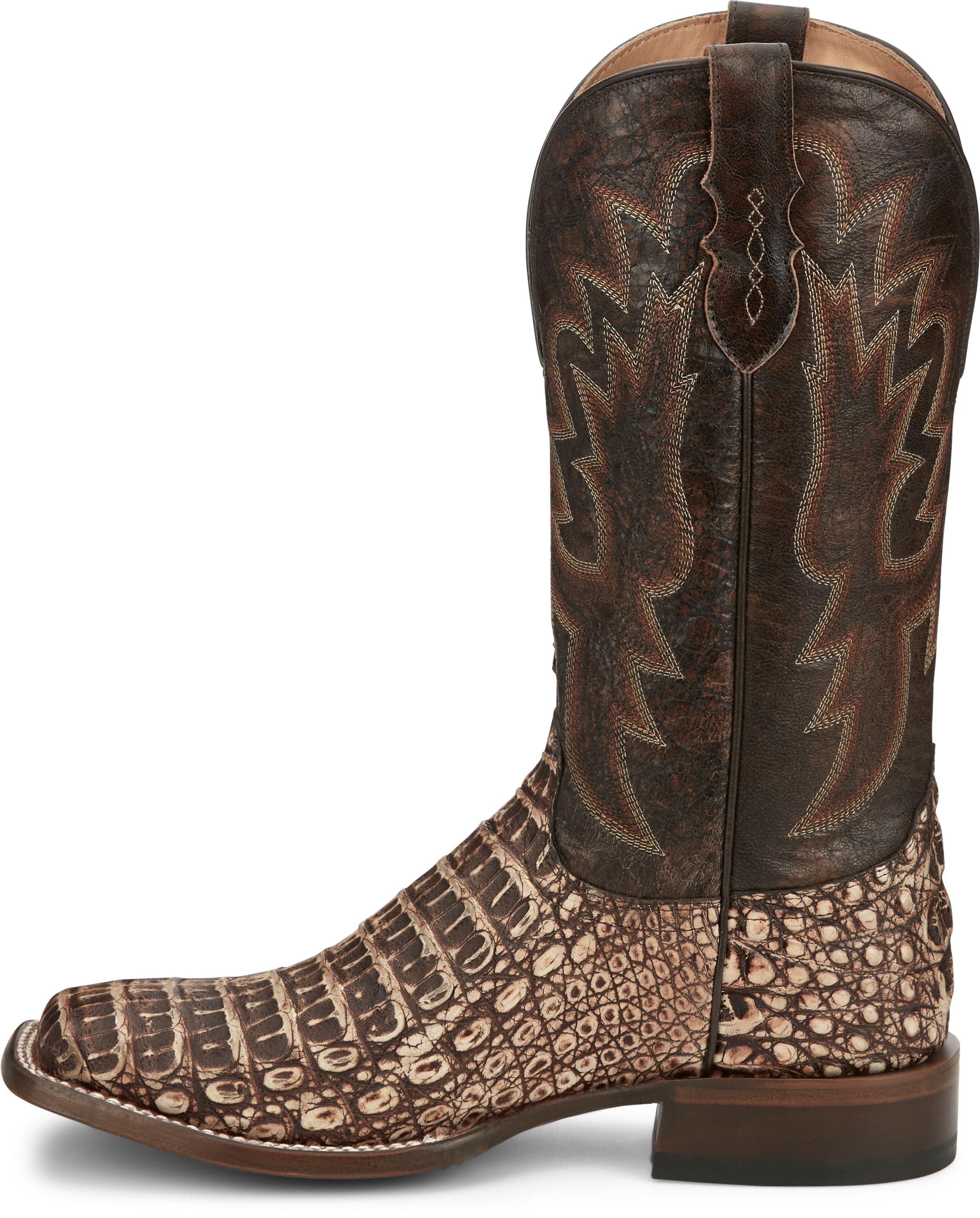 Tony Lama Men's Mitcham Peanut Hornback Caiman Exotic Western Boots TL5259 - Image 4