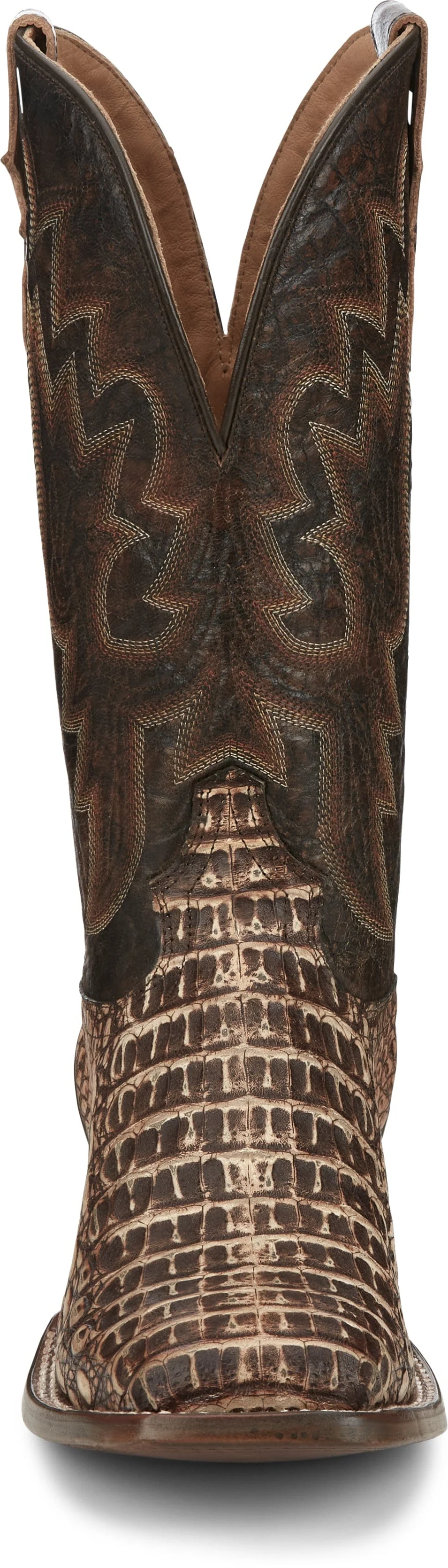 Tony Lama Men's Mitcham Peanut Hornback Caiman Exotic Western Boots TL5259 - Image 6