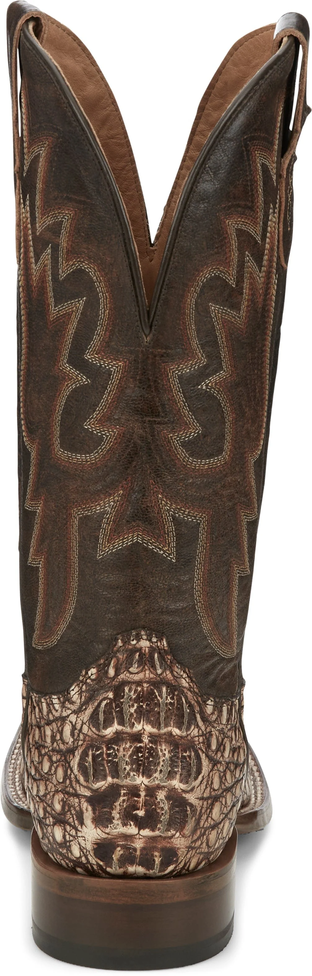 Tony Lama Men's Mitcham Peanut Hornback Caiman Exotic Western Boots TL5259 - Image 7