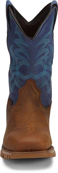 Tony Lama Men's Roustabout Blue/Tan Steel Toe Waterproof Work Boots TW5010 - Image 5