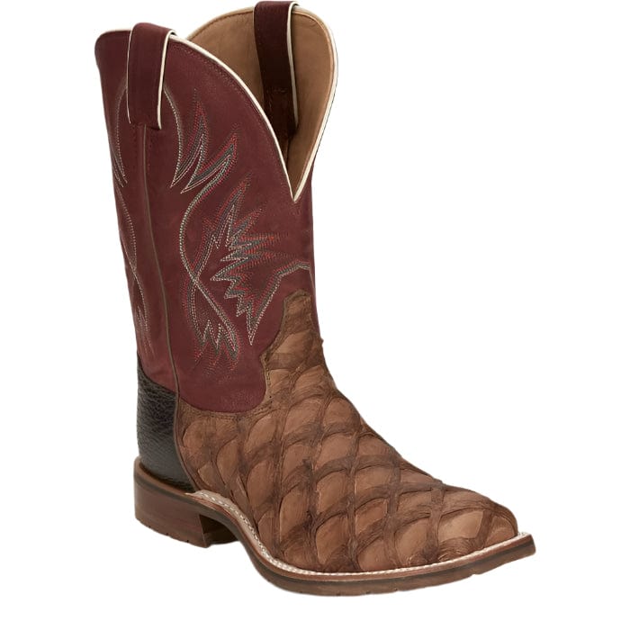 Tony Lama Men's Toffe Prescott Pirarucu Exotic Western Boots EP6097