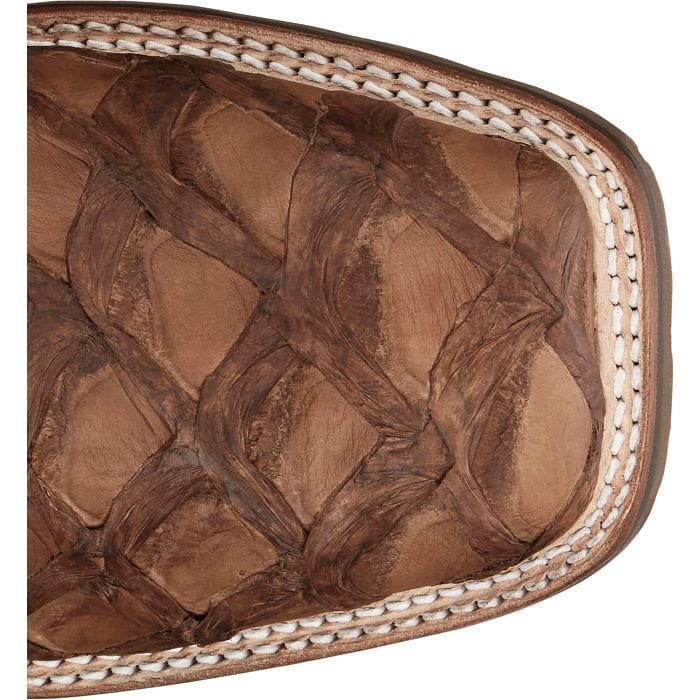 Tony Lama Men's Toffe Prescott Pirarucu Exotic Western Boots EP6097 - Image 6