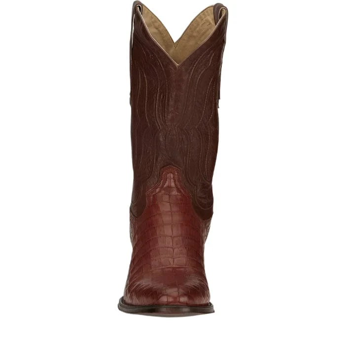 Tony Lama Men's Tremaine Cognac Caiman Boots DR5260 - Image 4
