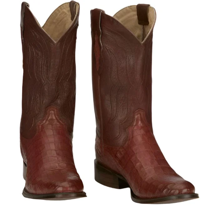 Tony Lama Men's Tremaine Cognac Caiman Boots DR5260 - Image 6