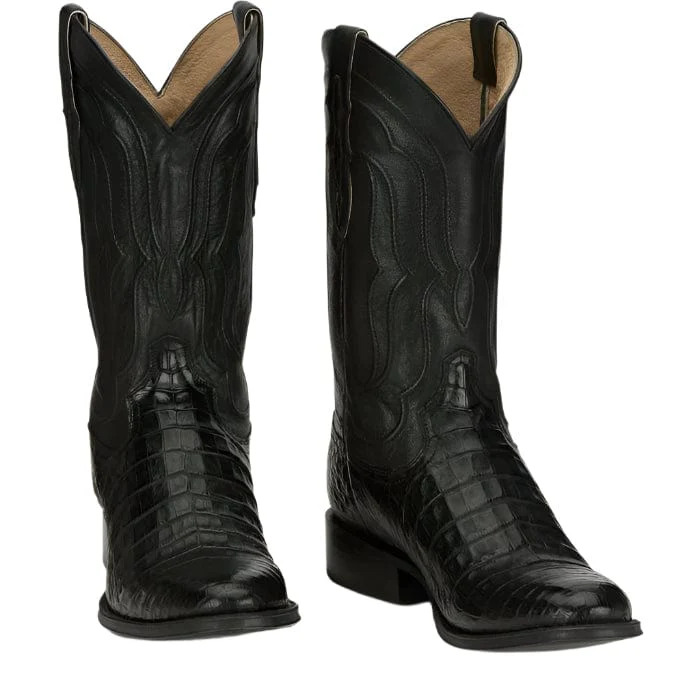 Tony Lama Men's Tremaine Ebony Caiman Boots DR5261 - Image 6