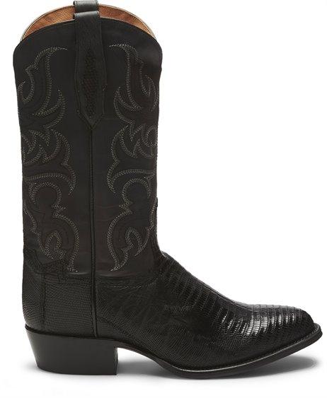 Tony Lama Men's 1911 Nacogdoches Teju Lizard Black Round Toe Cowboy Boots TL5150 - Image 2
