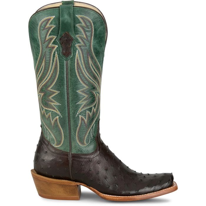 Tony Lama Women's Chocolate Brown Zaire Full Quill Ostrich Exotic Boots SA6114 - Image 2