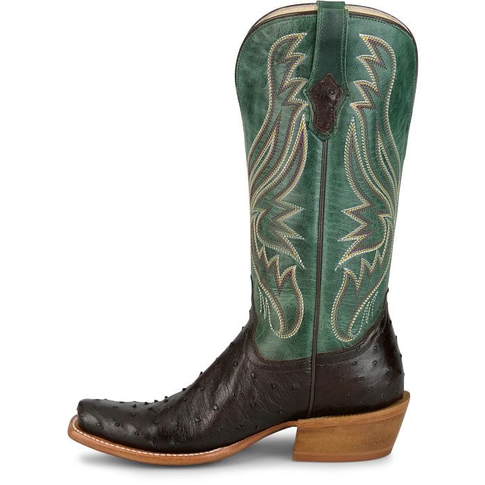 Tony Lama Women's Chocolate Brown Zaire Full Quill Ostrich Exotic Boots SA6114 - Image 3