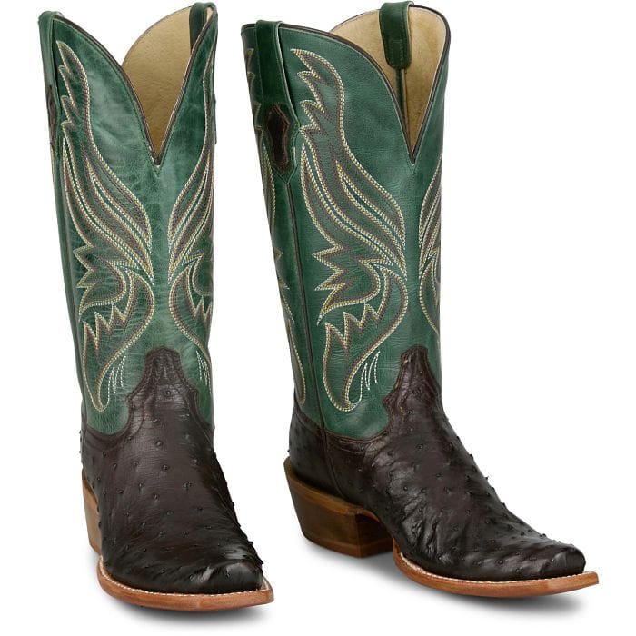 Tony Lama Women's Chocolate Brown Zaire Full Quill Ostrich Exotic Boots SA6114 - Image 4