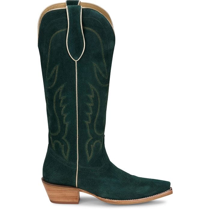 Tony Lama Women's Emerald Green Liz Suede Western Boots DR4262 - Image 2