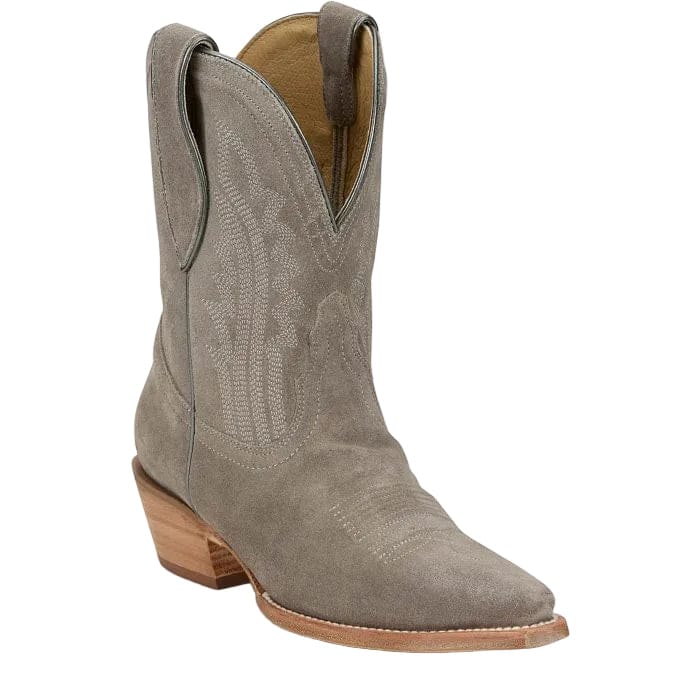Tony Lama Women's Ash Grey Lea 9" Suede Western Booties DR3260