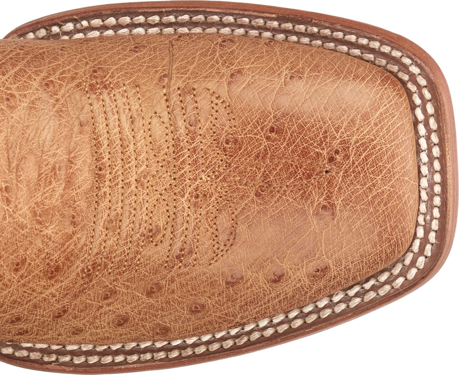 Tony Lama Women's Wildheart Gold/Tan Smooth Ostrich Square Toe Exotic Western Boots SA6209 - Image 4