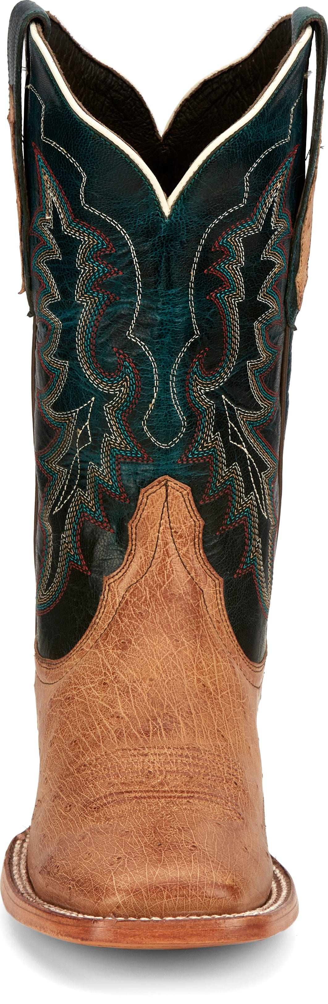 Tony Lama Women's Wildheart Gold/Tan Smooth Ostrich Square Toe Exotic Western Boots SA6209 - Image 5