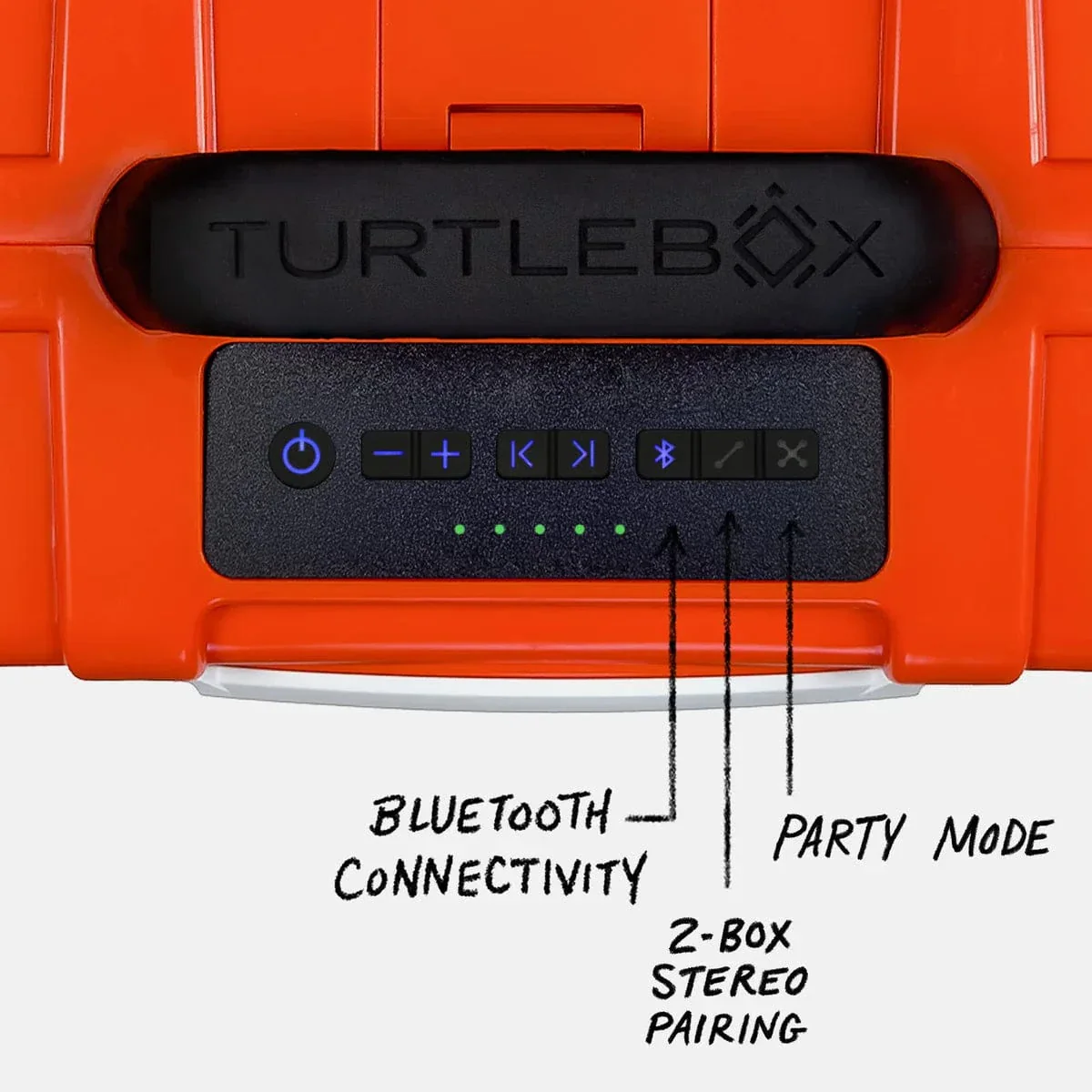 TurtleBox Gen3 Orange and White Bluetooth Speaker - Image 5