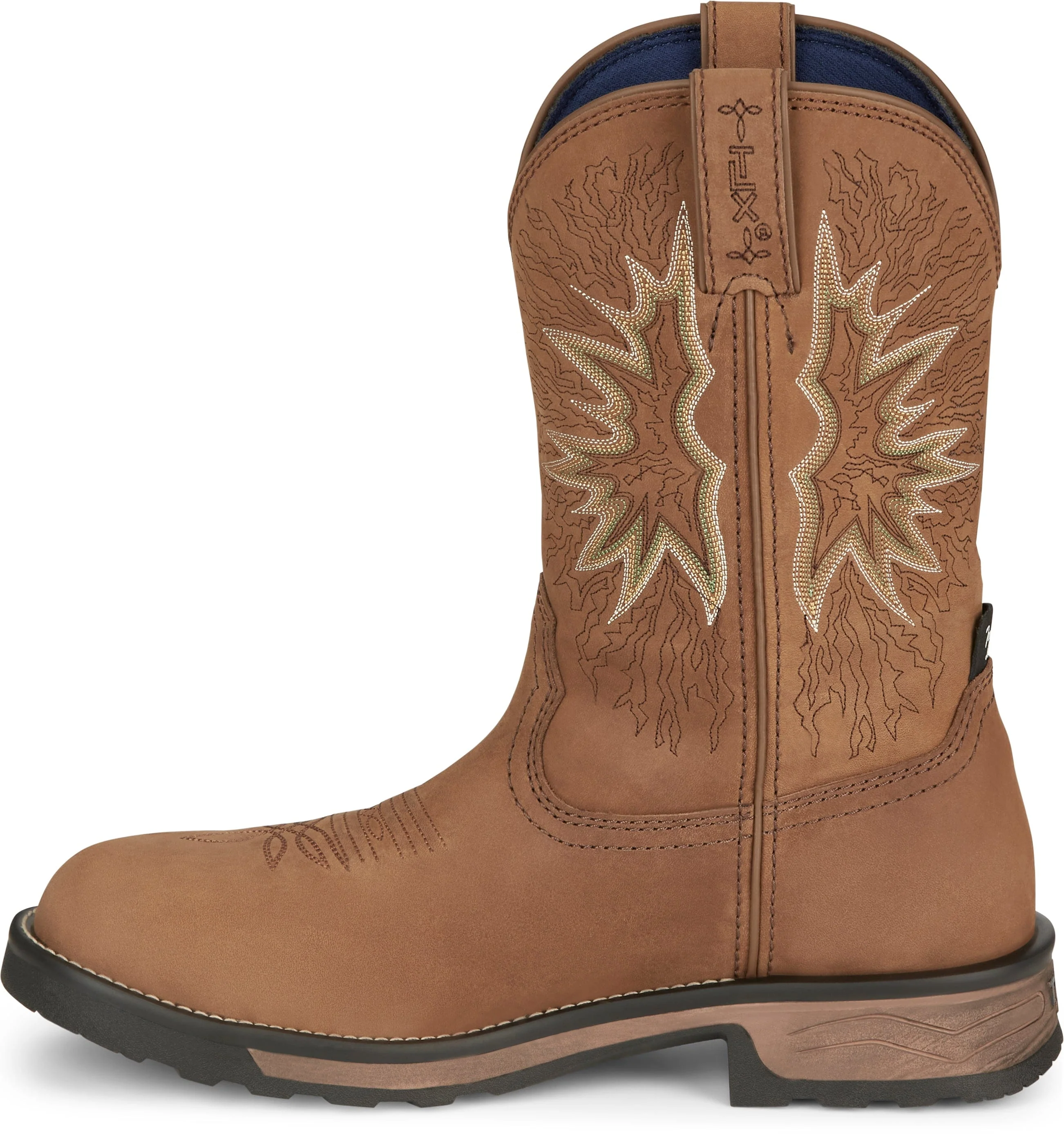 Tony Lama Men's Boom Saddle Brown Cowhide Composite Toe Work Boots TW3413 - Image 3