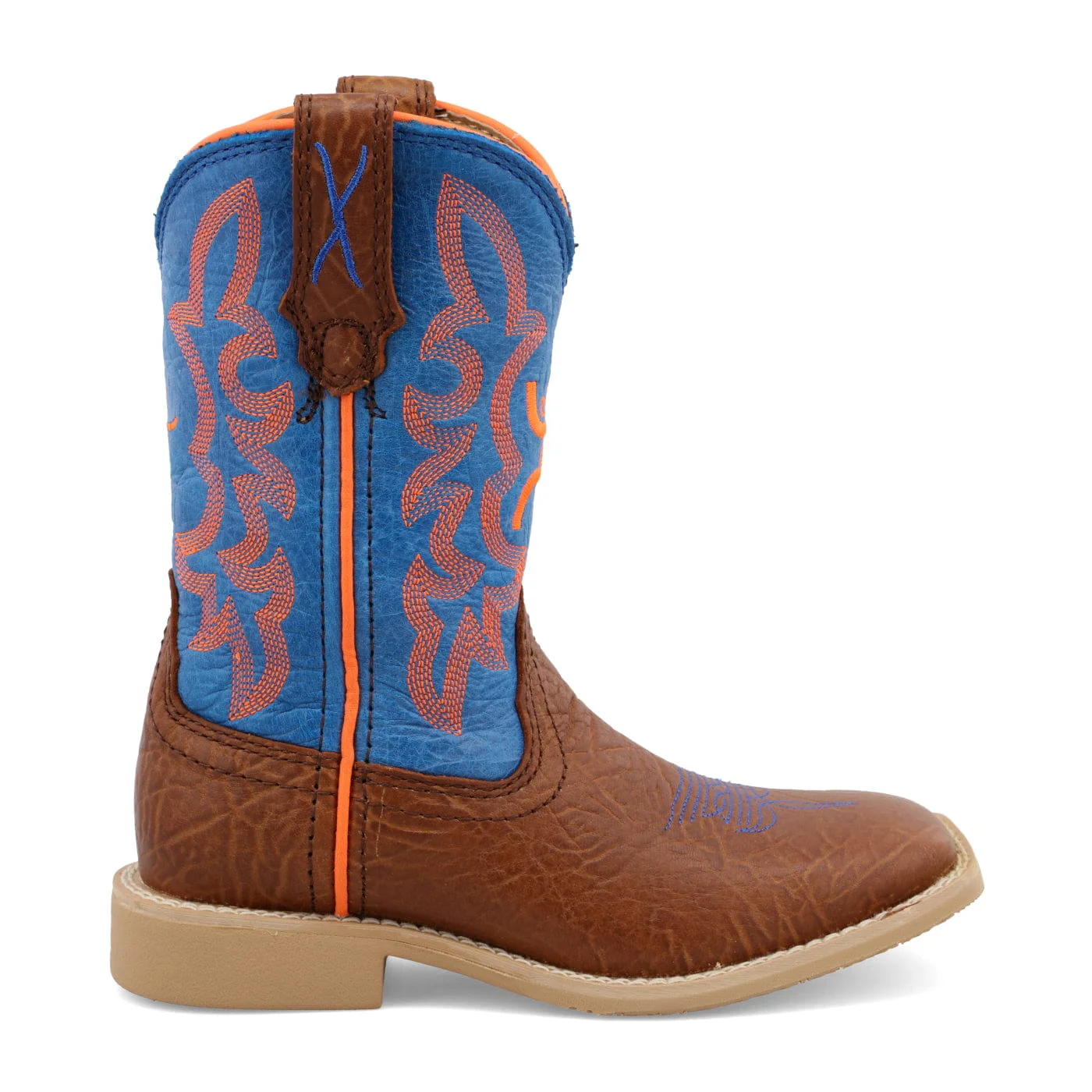 Twisted X Kids Cogc Bullhide & Neon Blue Hooey Western Boot CHY0001 - Image 2