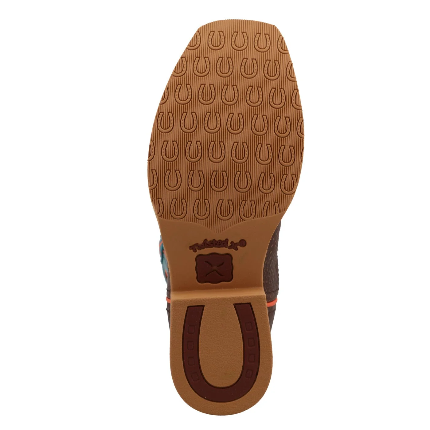 Twisted X Kids Dark Chocolate & Electric Turquoise Buckaroo Western Boot YBK0011 - Image 3