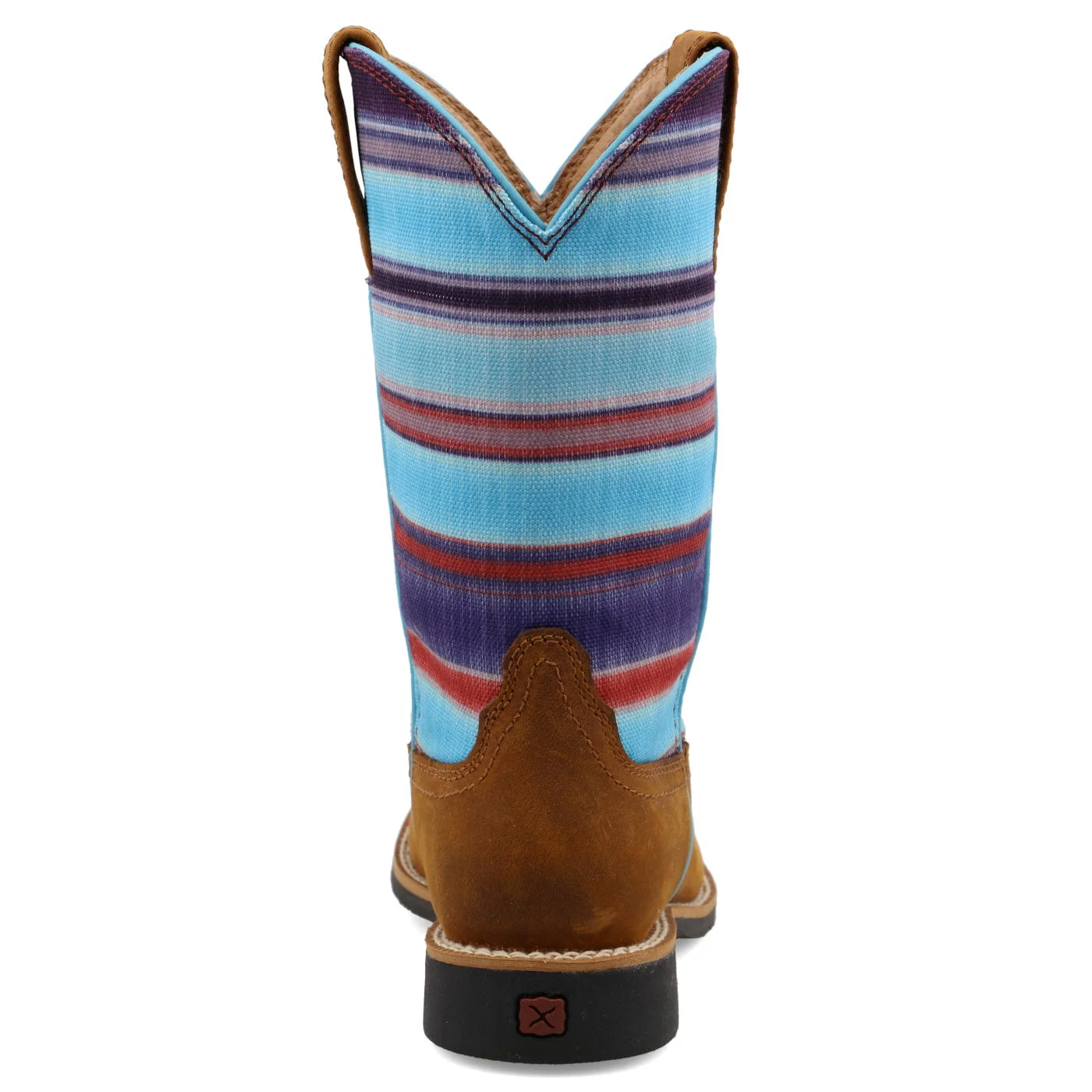 Twisted X Kids Distressed Saddle & Blue Multi Hooey Western Boot YHY0011 - Image 5