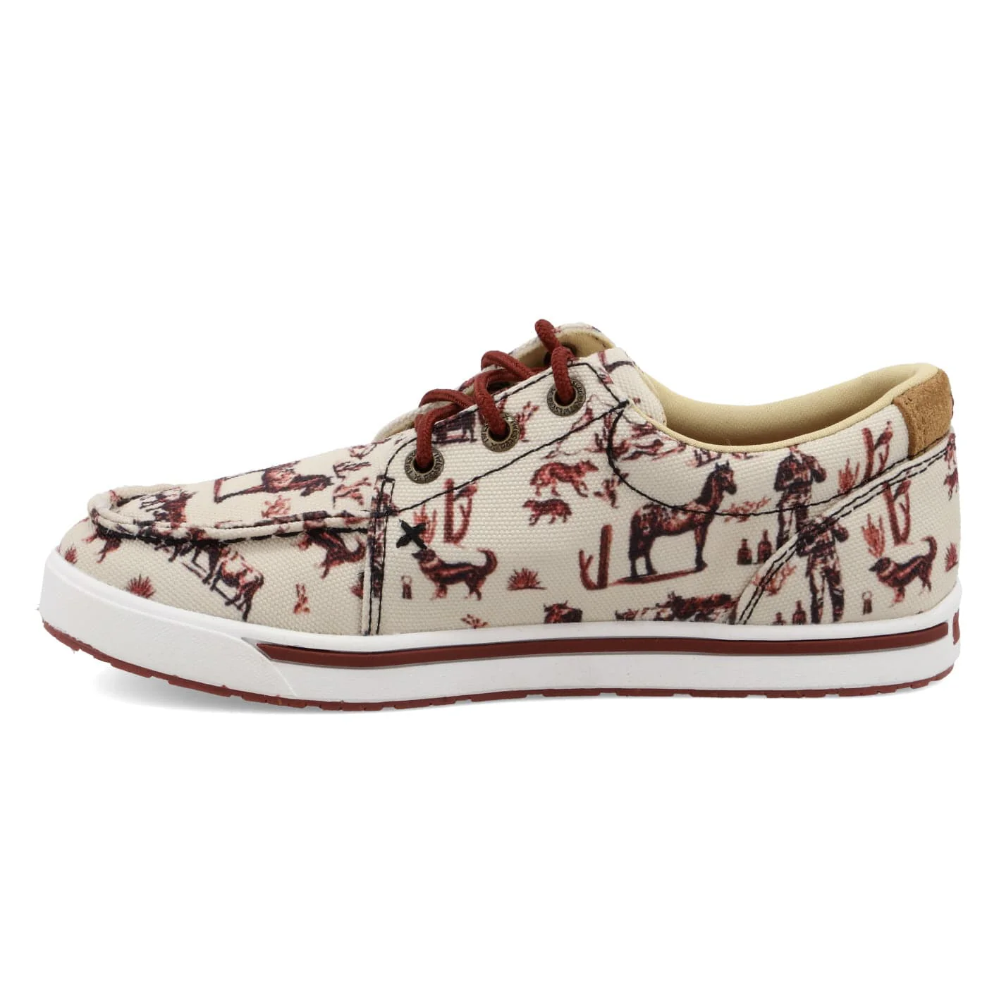 Twisted X Kids Maroon & Ivory Kicks Shoe YCA0013 - Image 2