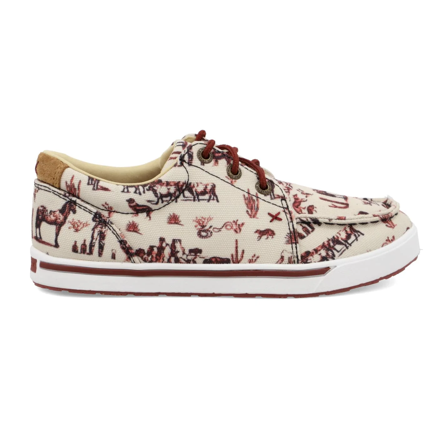 Twisted X Kids Maroon & Ivory Kicks Shoe YCA0013 - Image 4