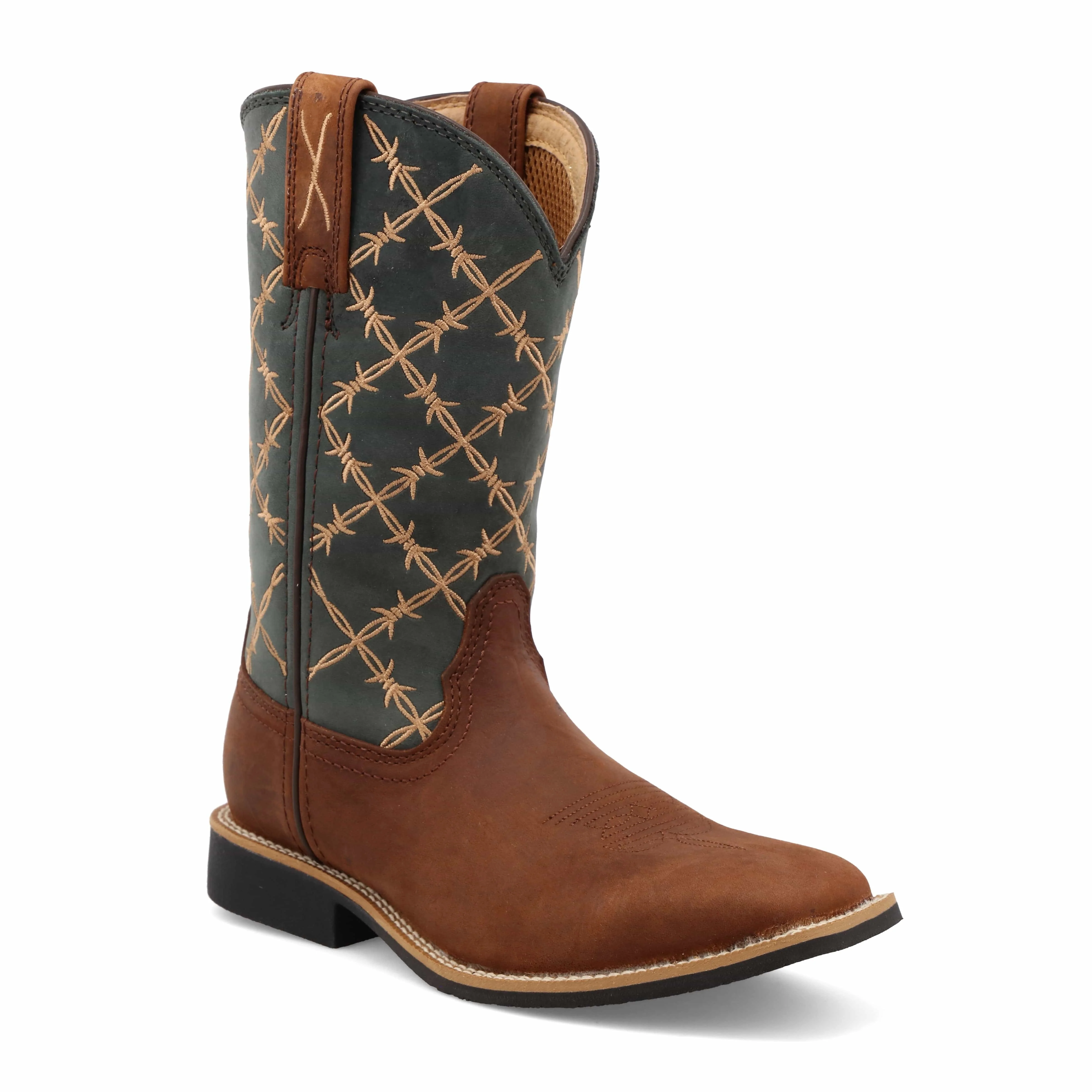 Twisted X Kids Mocha & Slate Top Hand Western Boot YTH0019