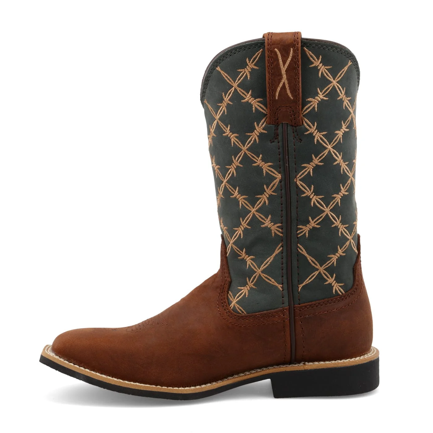 Twisted X Kids Mocha & Slate Top Hand Western Boot YTH0019 - Image 2