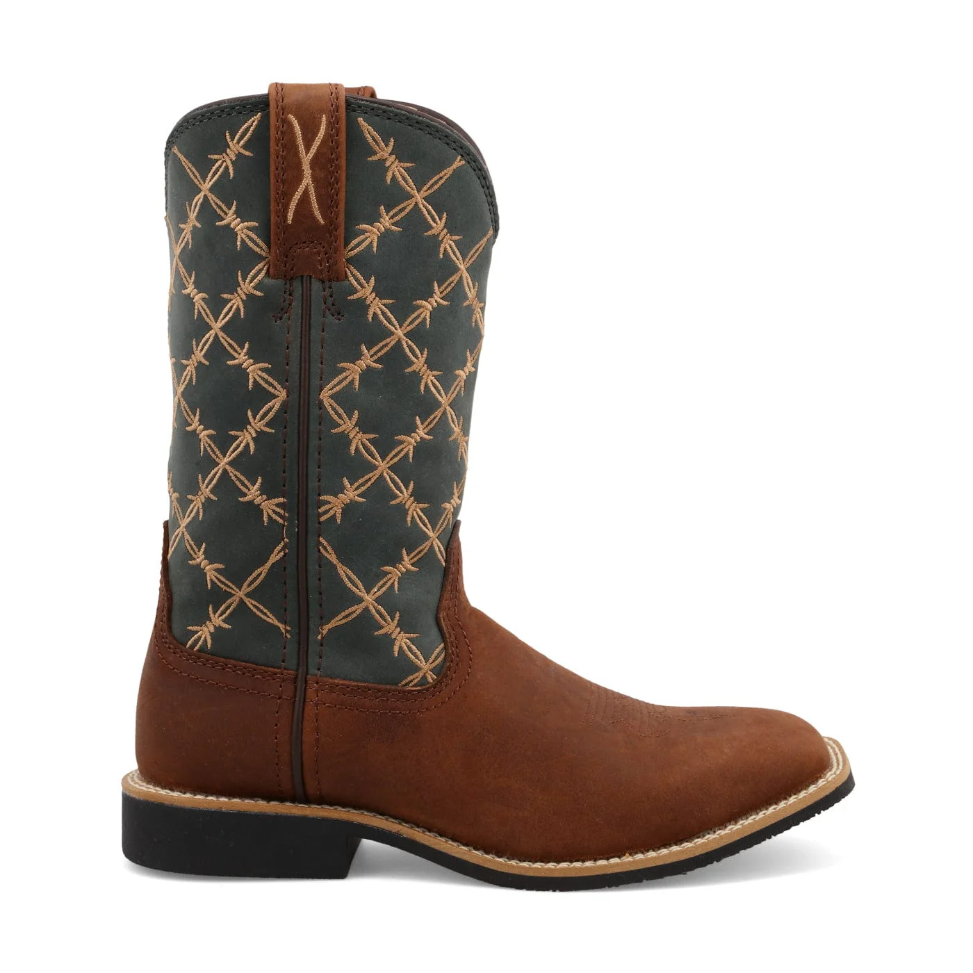 Twisted X Kids Mocha & Slate Top Hand Western Boot YTH0019 - Image 4