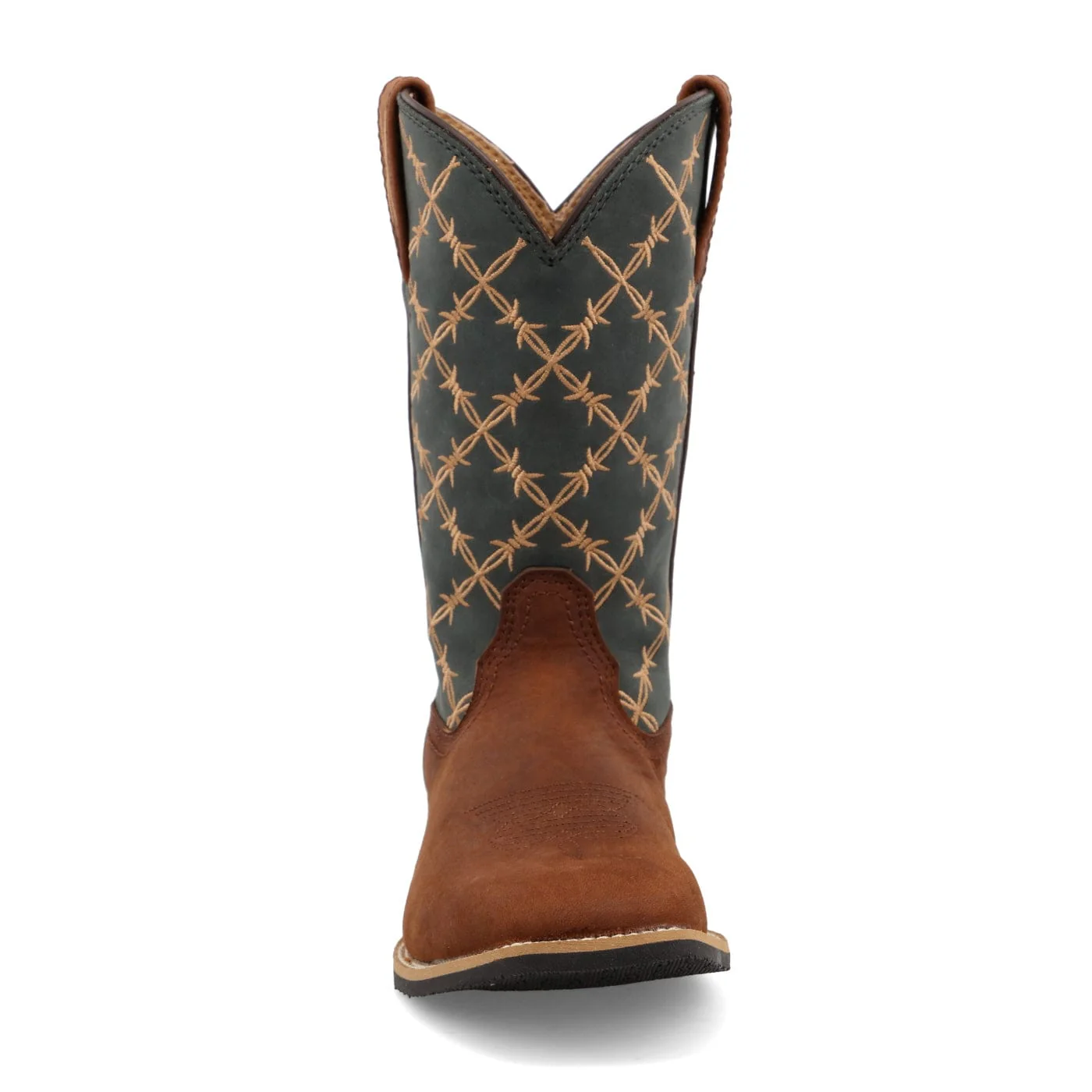 Twisted X Kids Mocha & Slate Top Hand Western Boot YTH0019 - Image 5