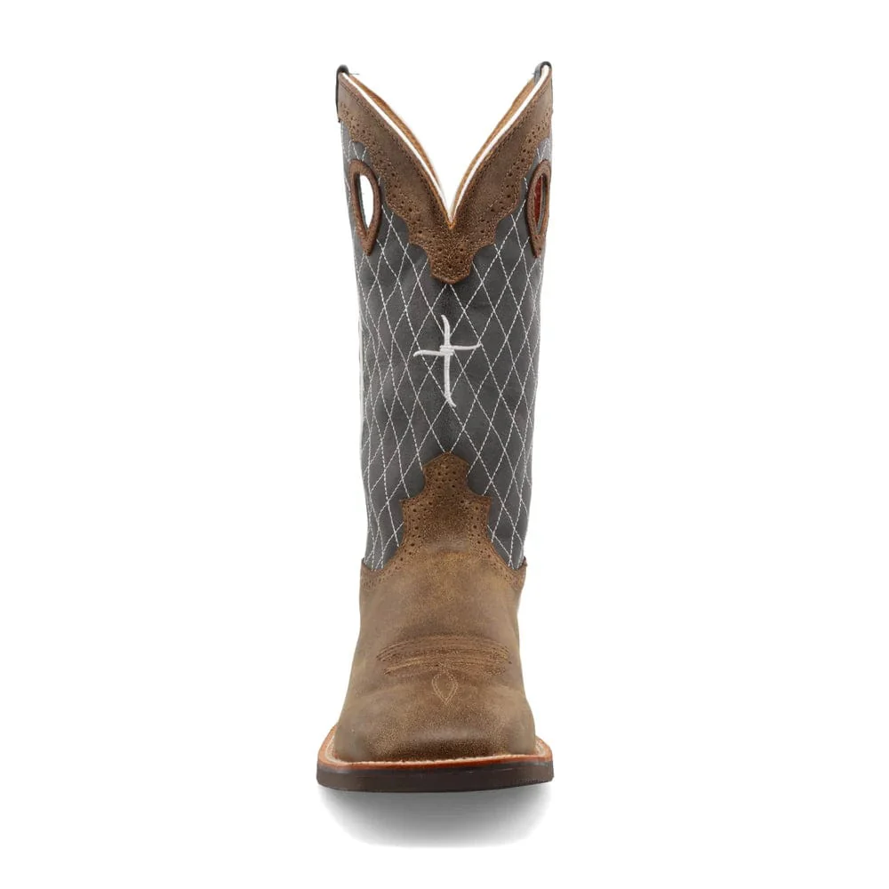 Twisted X Men's Bomber & Blue Ruff Stock Western Boot MRS0027 - Image 5