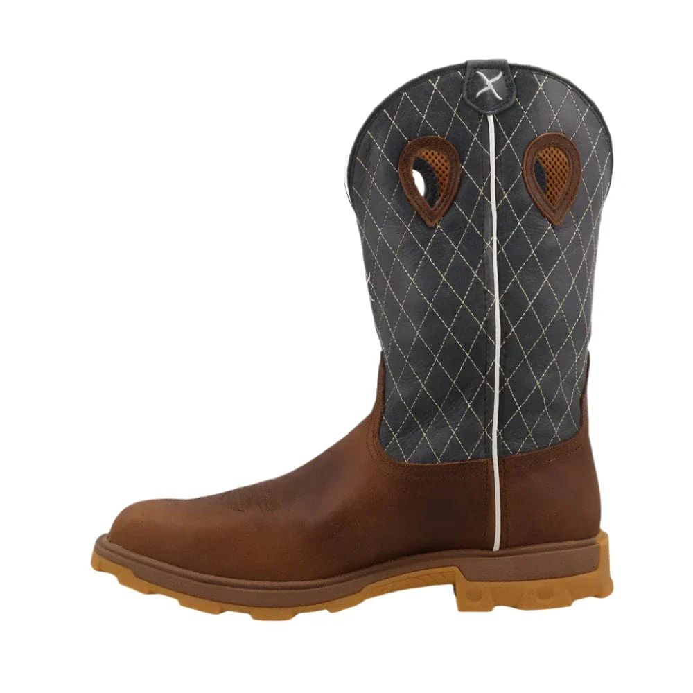 Twisted X Men's Brown & Dark Electric Blue Ultralite X no Toe Work Boot MULNW02 - Image 2