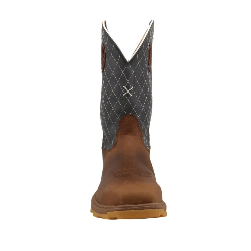 Twisted X Men's Brown & Dark Electric Blue Ultralite X no Toe Work Boot MULNW02 - Image 5