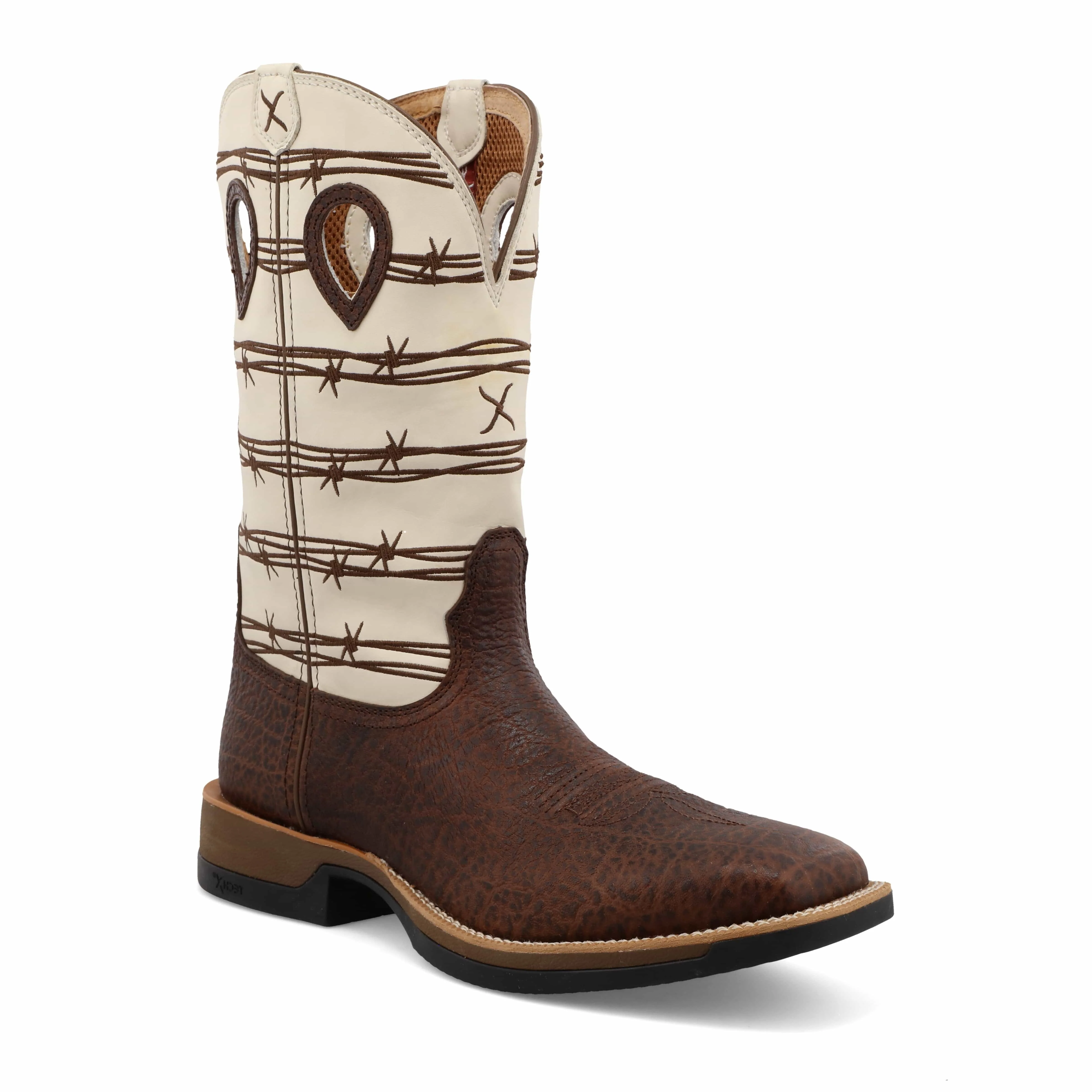 Twisted X Men's Brown Elephant Print & Bone Tech X Western Boot MXW0008