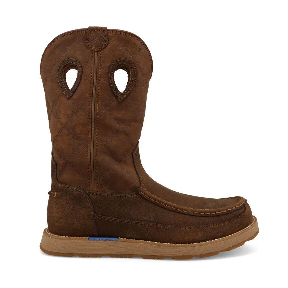 Twisted X Men's Brunette & Pecan Pull On Wedge Sole Work Boot MCBX001 - Image 3