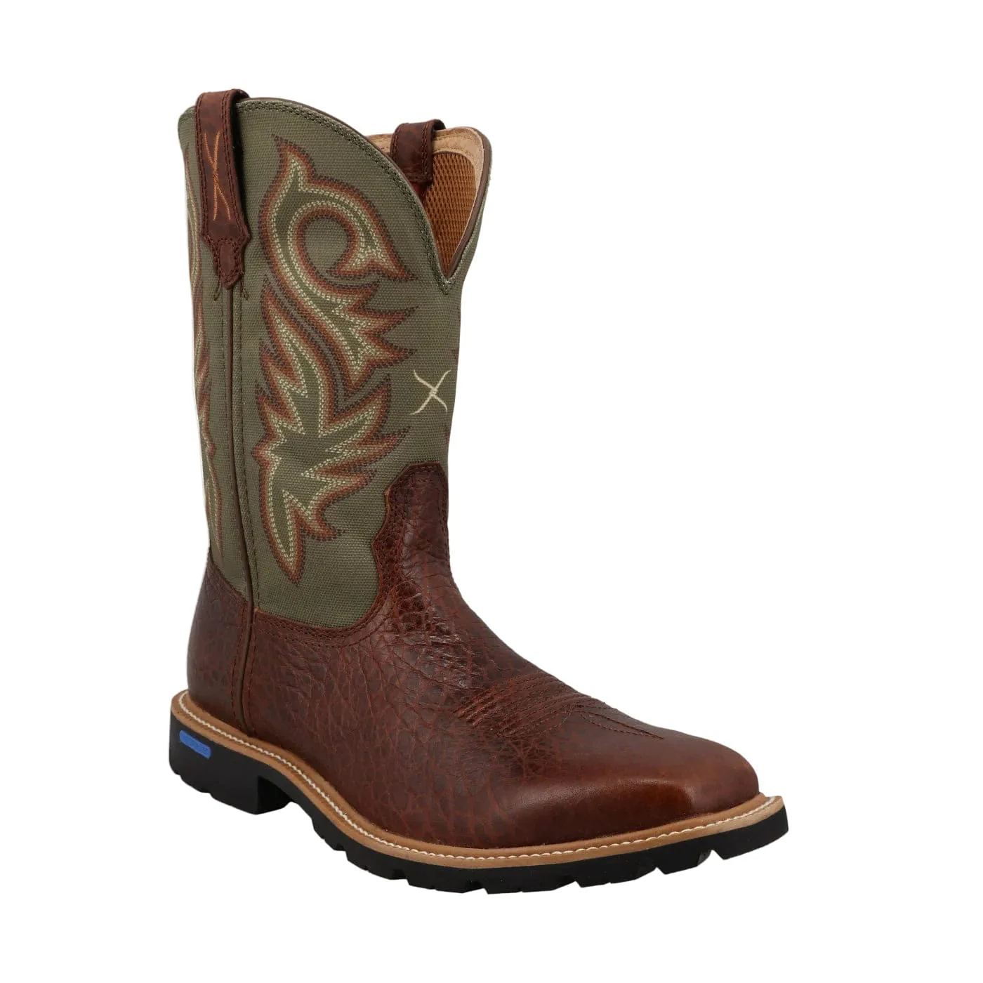 Twisted X Men's Caramel Cafe & Moss Tech X Western Work Boot MXTP006