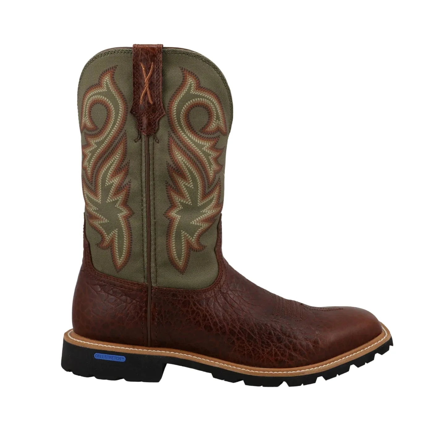 Twisted X Men's Caramel Cafe & Moss Tech X Western Work Boot MXTP006 - Image 4